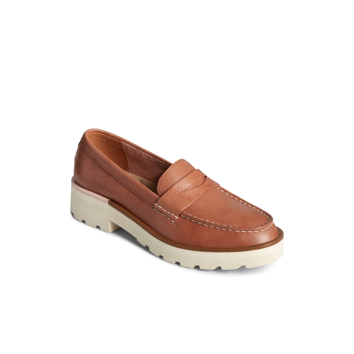 Sperry Lug Penny Loafer Beige | FGUBCA-049