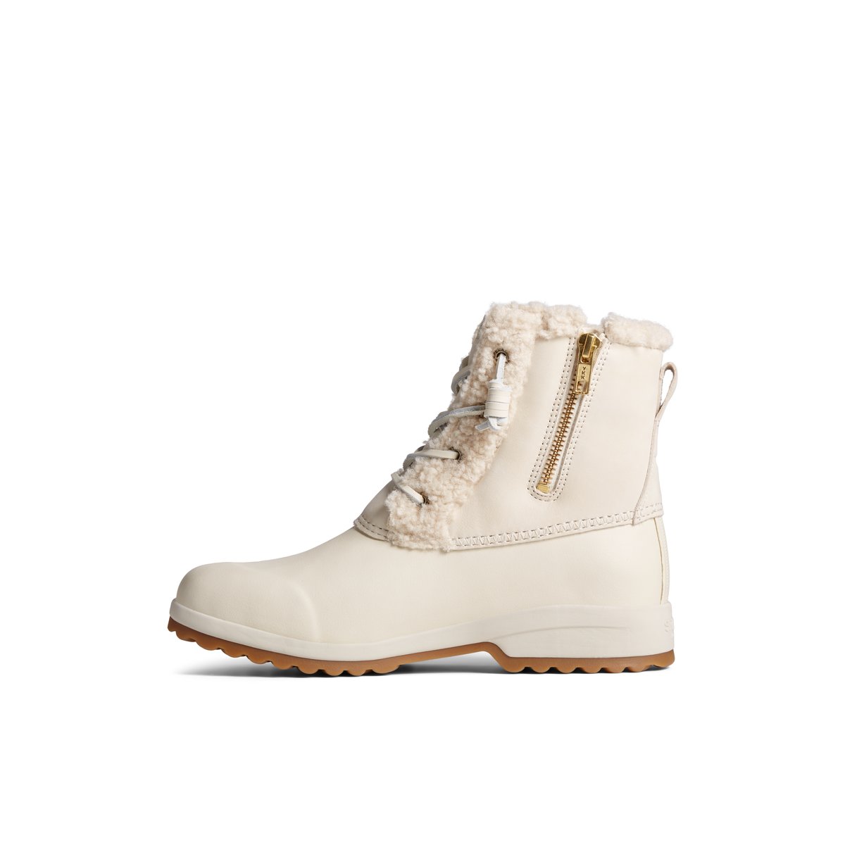 Sperry Maritime Repel Teddy Trim Snow Boot Beige | LUJWAO-287