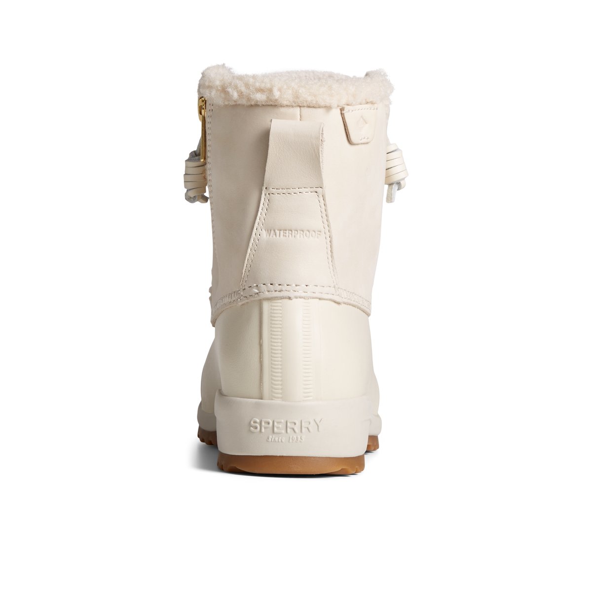 Sperry Maritime Repel Teddy Trim Snow Boot Beige | LUJWAO-287