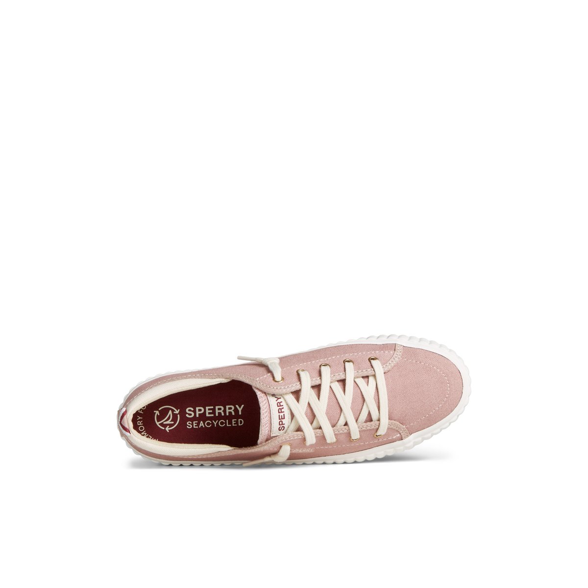 Sperry Pier Wave Platform Lace Up Sneaker Dark Pink | ODBQFL-347