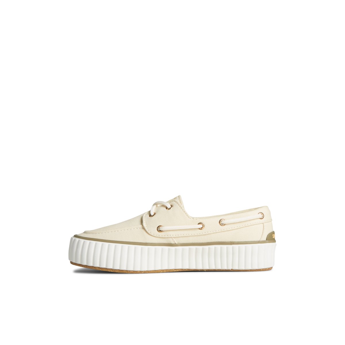 Sperry Pier Wave Platform Lace Up Sneaker Beige | CKUDTS-364