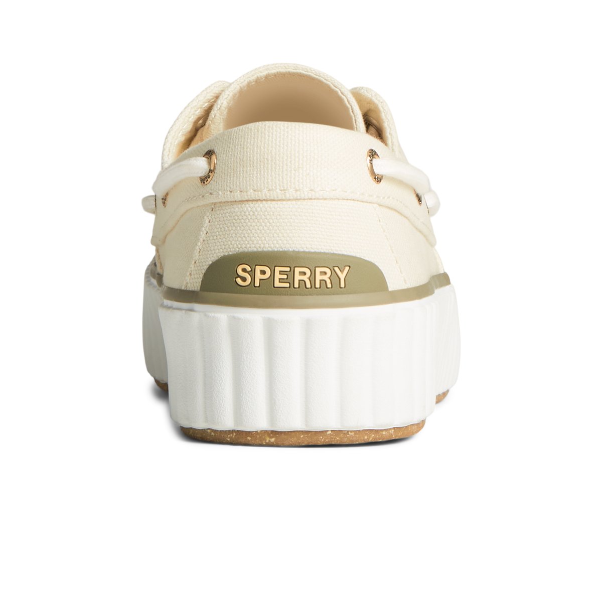 Sperry Pier Wave Platform Lace Up Sneaker Beige | CKUDTS-364