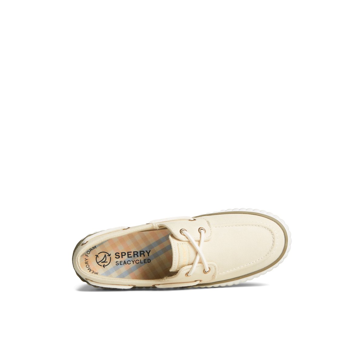 Sperry Pier Wave Platform Lace Up Sneaker Beige | CKUDTS-364