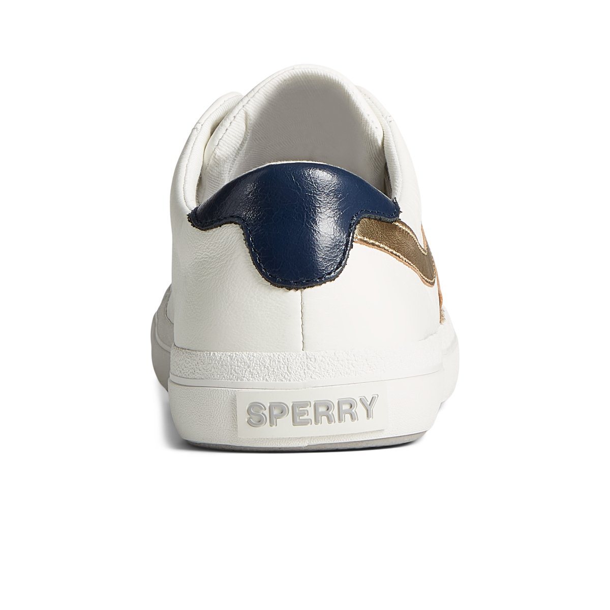 Sperry Sandy Leather Metallic Sneaker White | PWIGOB-420