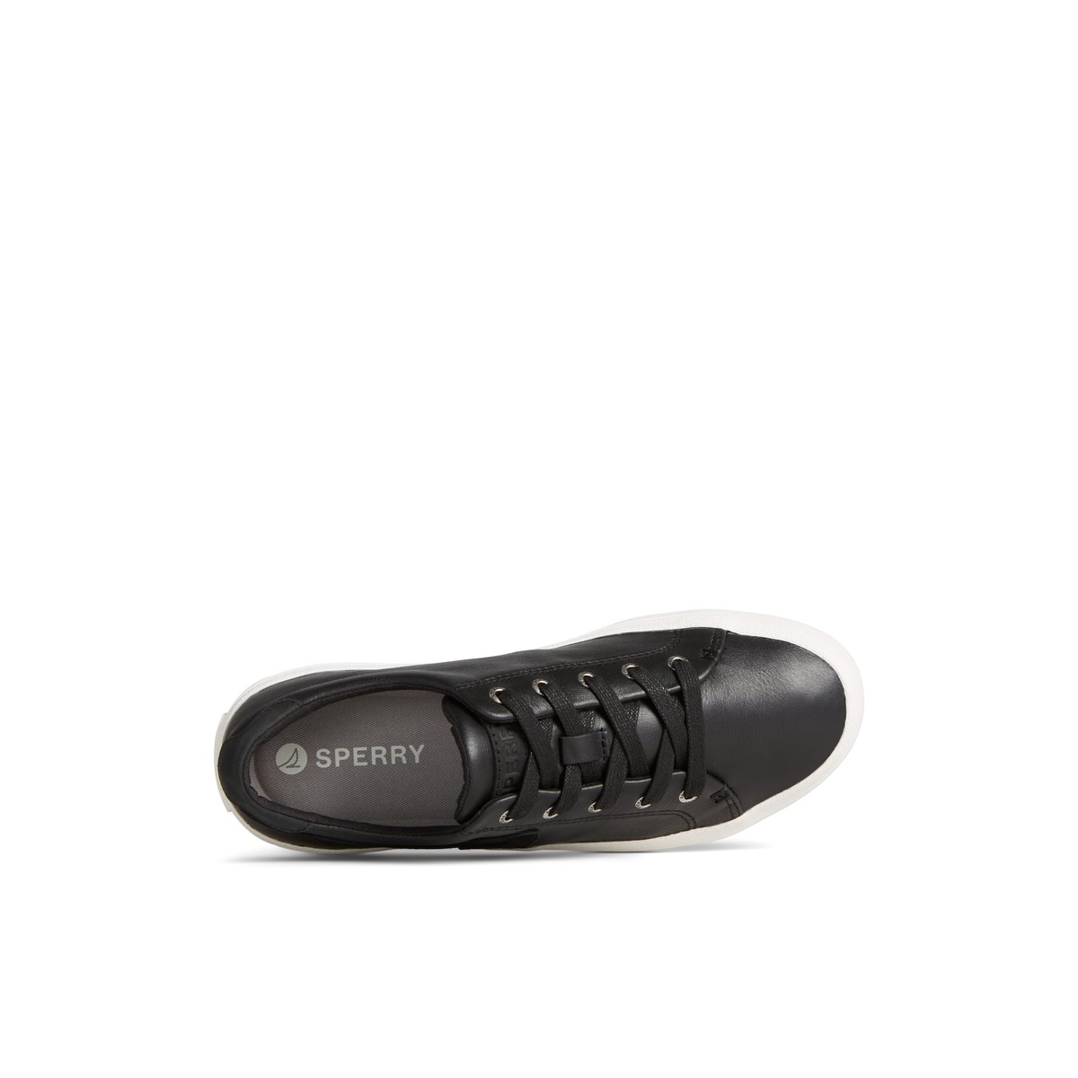 Sperry Sandy Leather Sneaker Black | IPBUKT-198