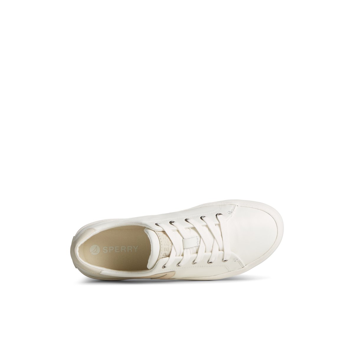 Sperry Sandy Leather Sneaker White | LCMOSI-506