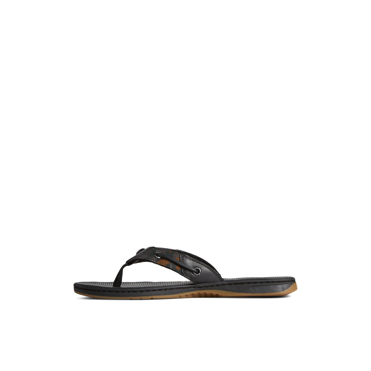 Sperry Seafish Flip Flop Black | SJPKGE-905