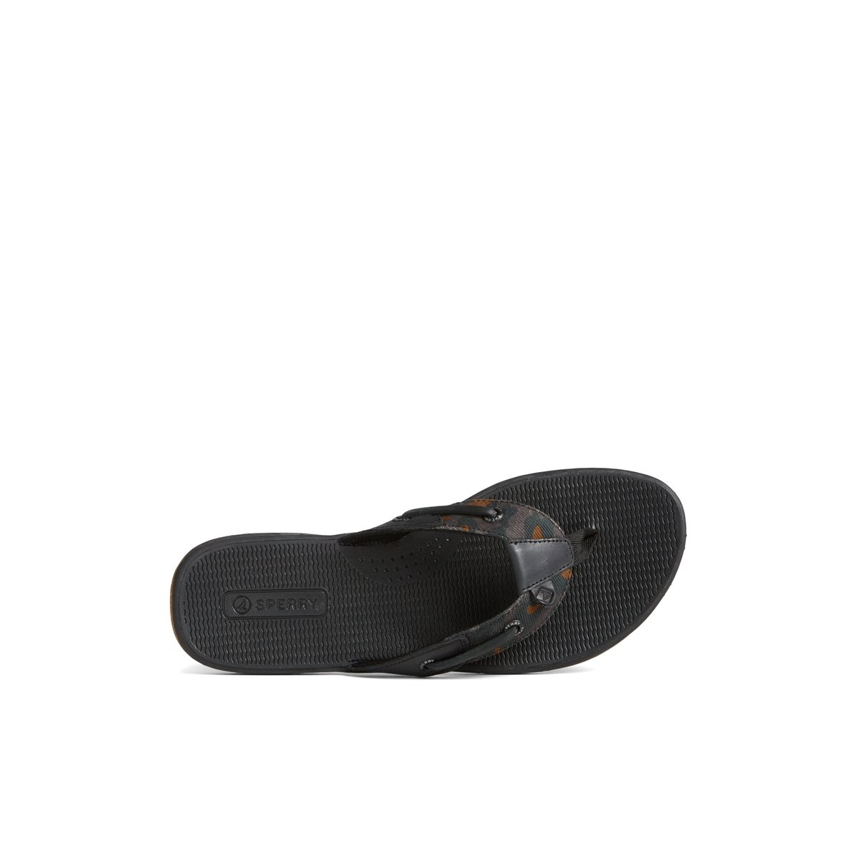 Sperry Seafish Flip Flop Black | SJPKGE-905