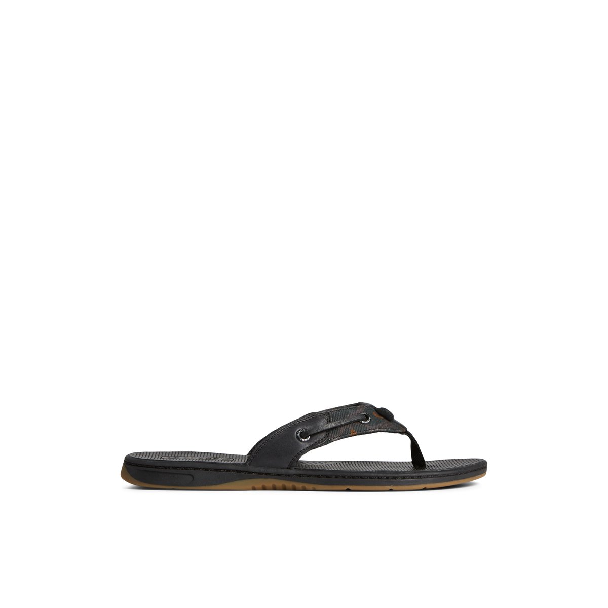 Sperry Seafish Flip Flop Black | SJPKGE-905