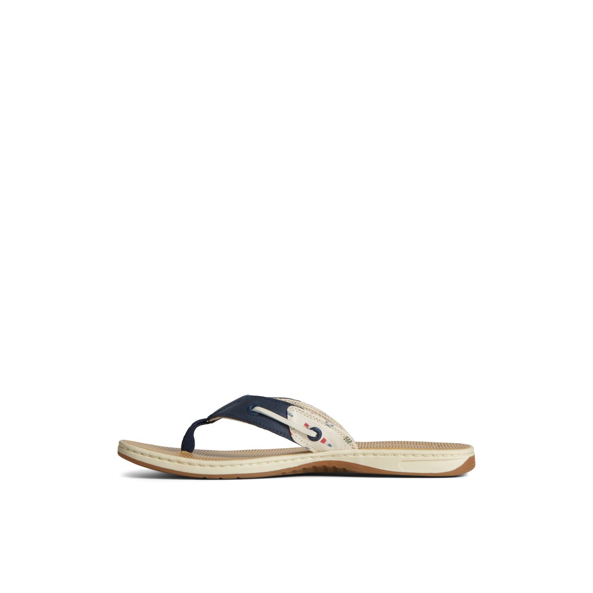 Sperry Seafish Nautical Flip Flop White | JPEFXD-769