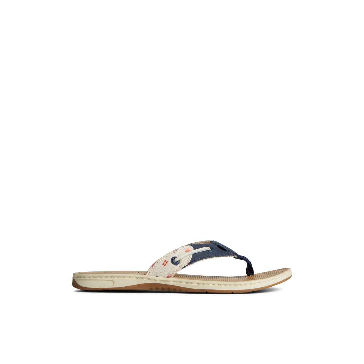 Sperry Seafish Nautical Flip Flop White | JPEFXD-769