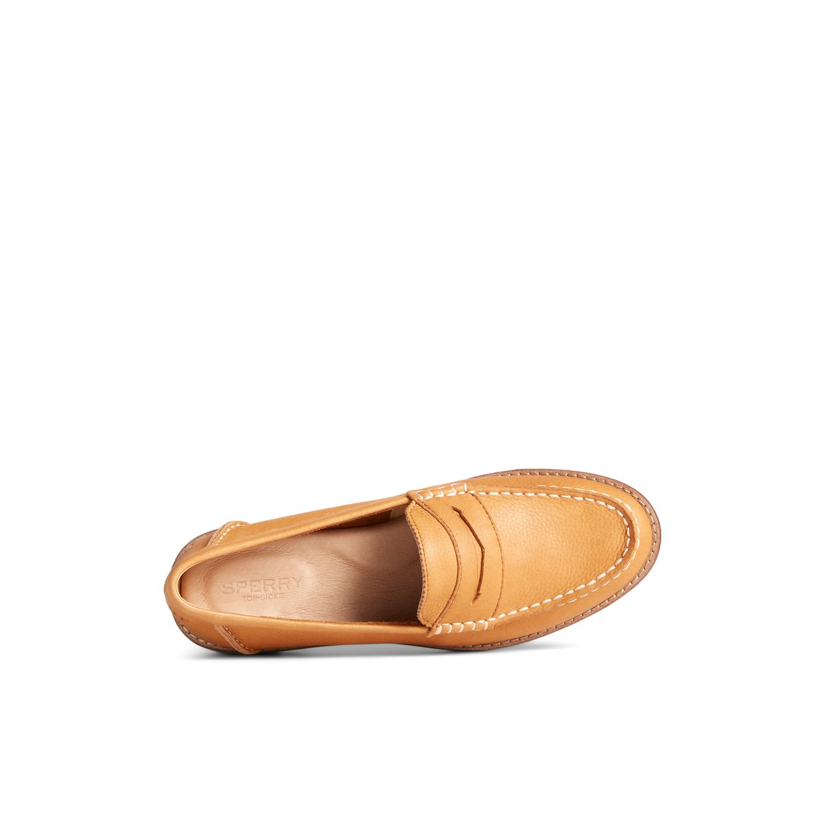 Sperry Seaport Penny Leather Loafer Beige | TNMOAF-356