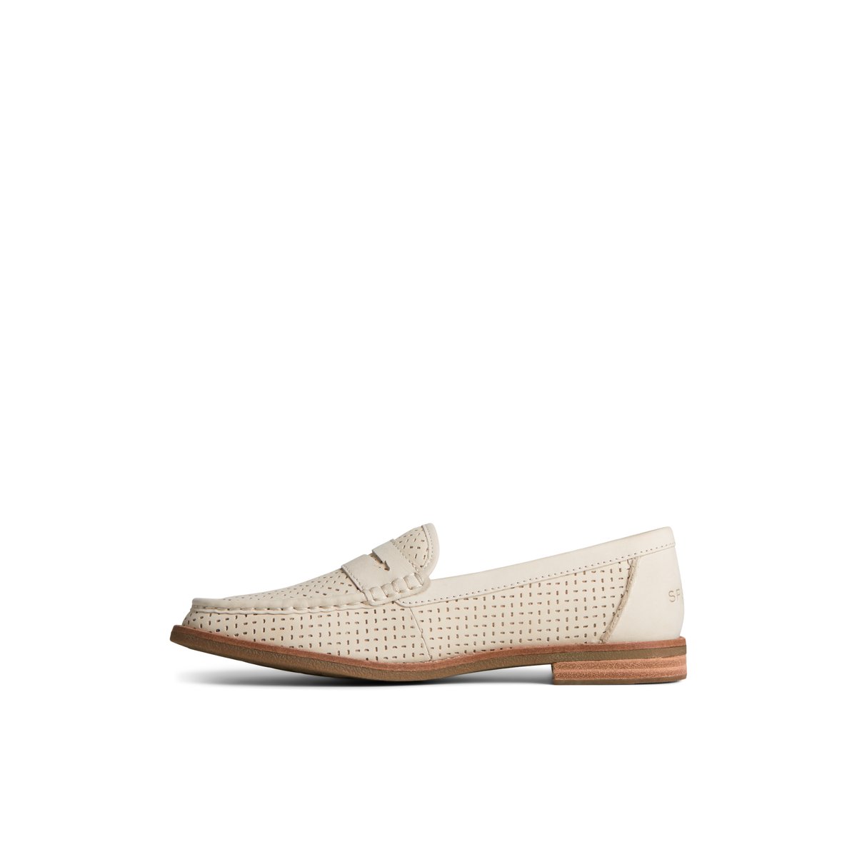 Sperry Seaport Perforated Penny Loafer Beige | KMDLFH-627