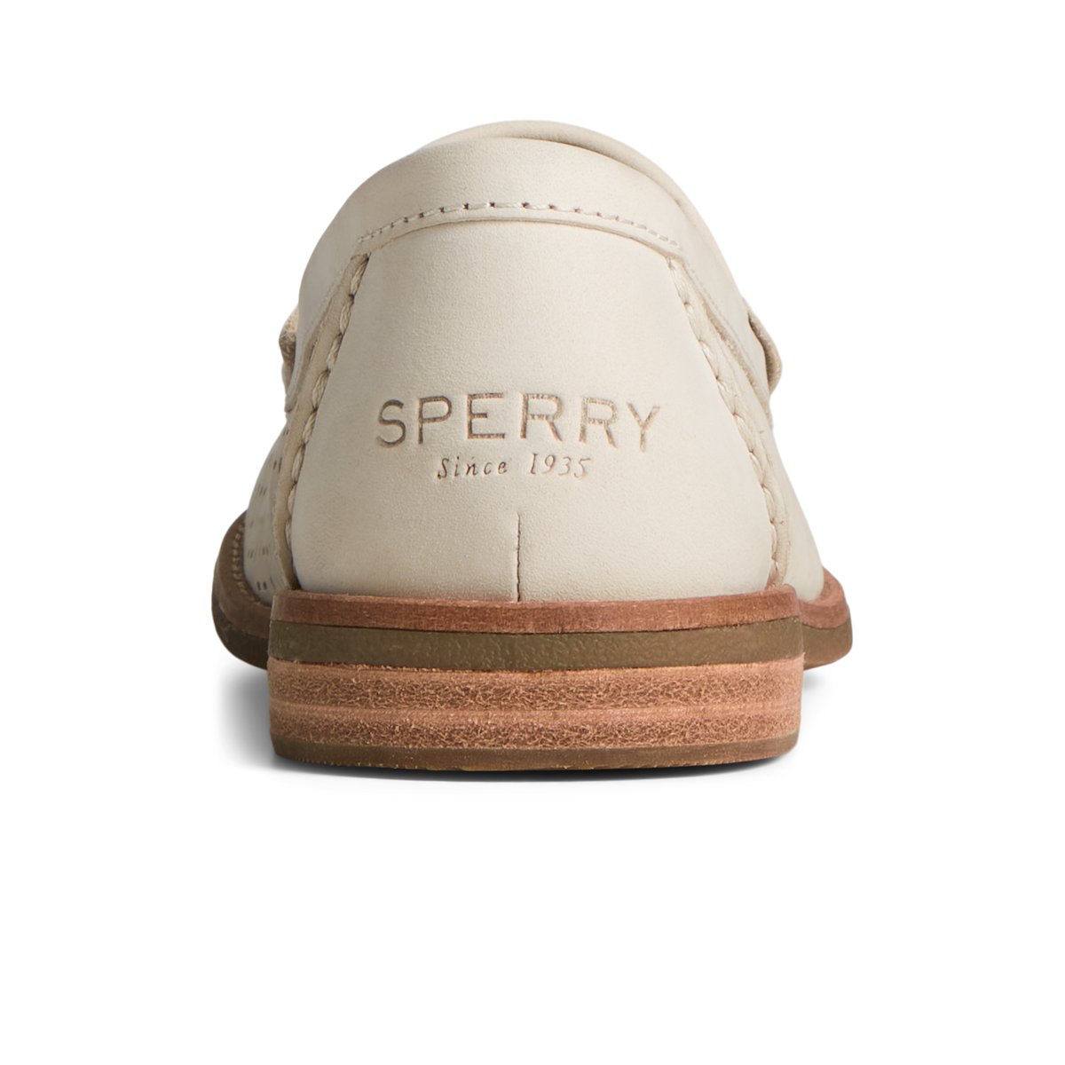 Sperry Seaport Perforated Penny Loafer Beige | KMDLFH-627