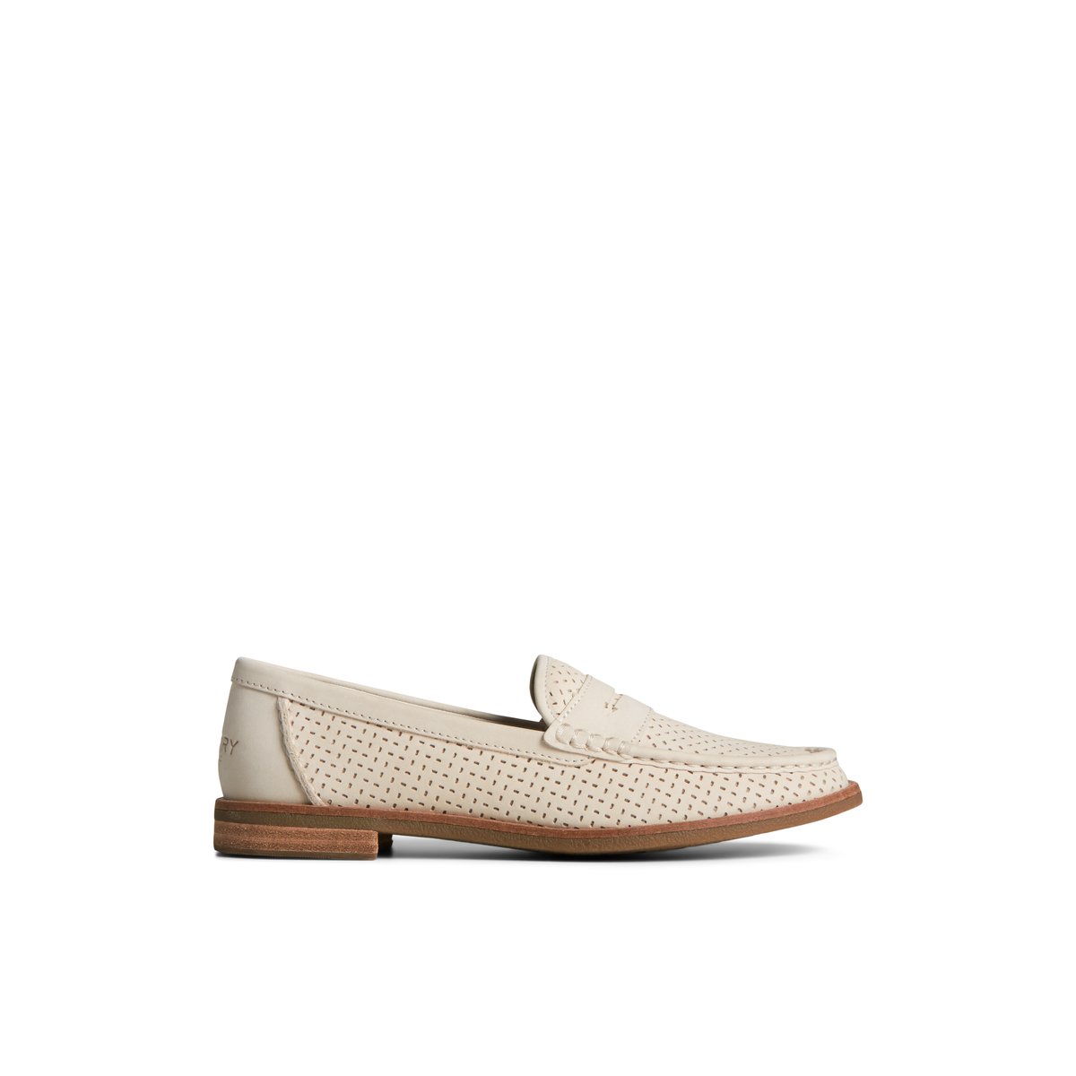 Sperry Seaport Perforated Penny Loafer Beige | KMDLFH-627