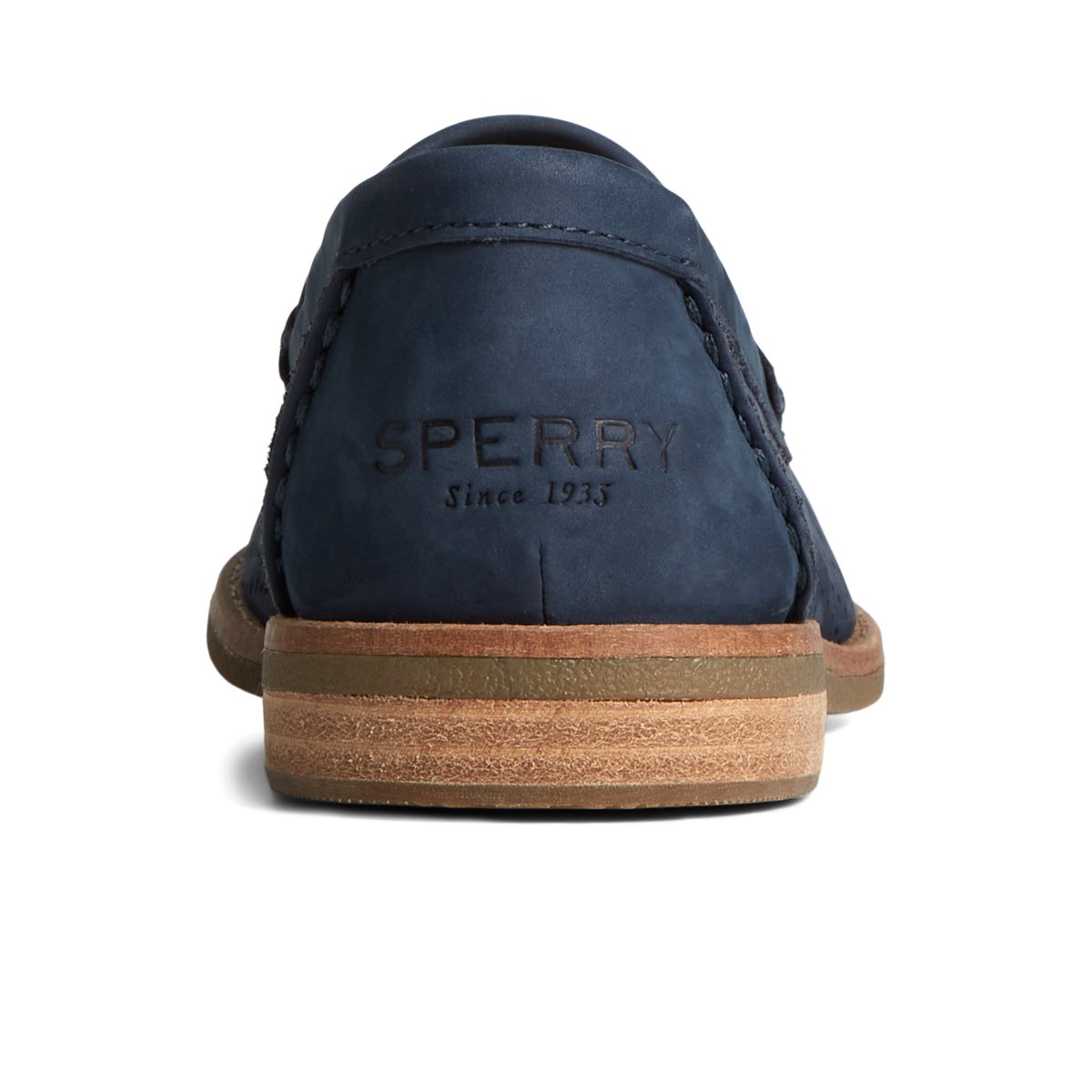 Sperry Seaport Perforated Penny Loafer Navy | ZOBCGI-459