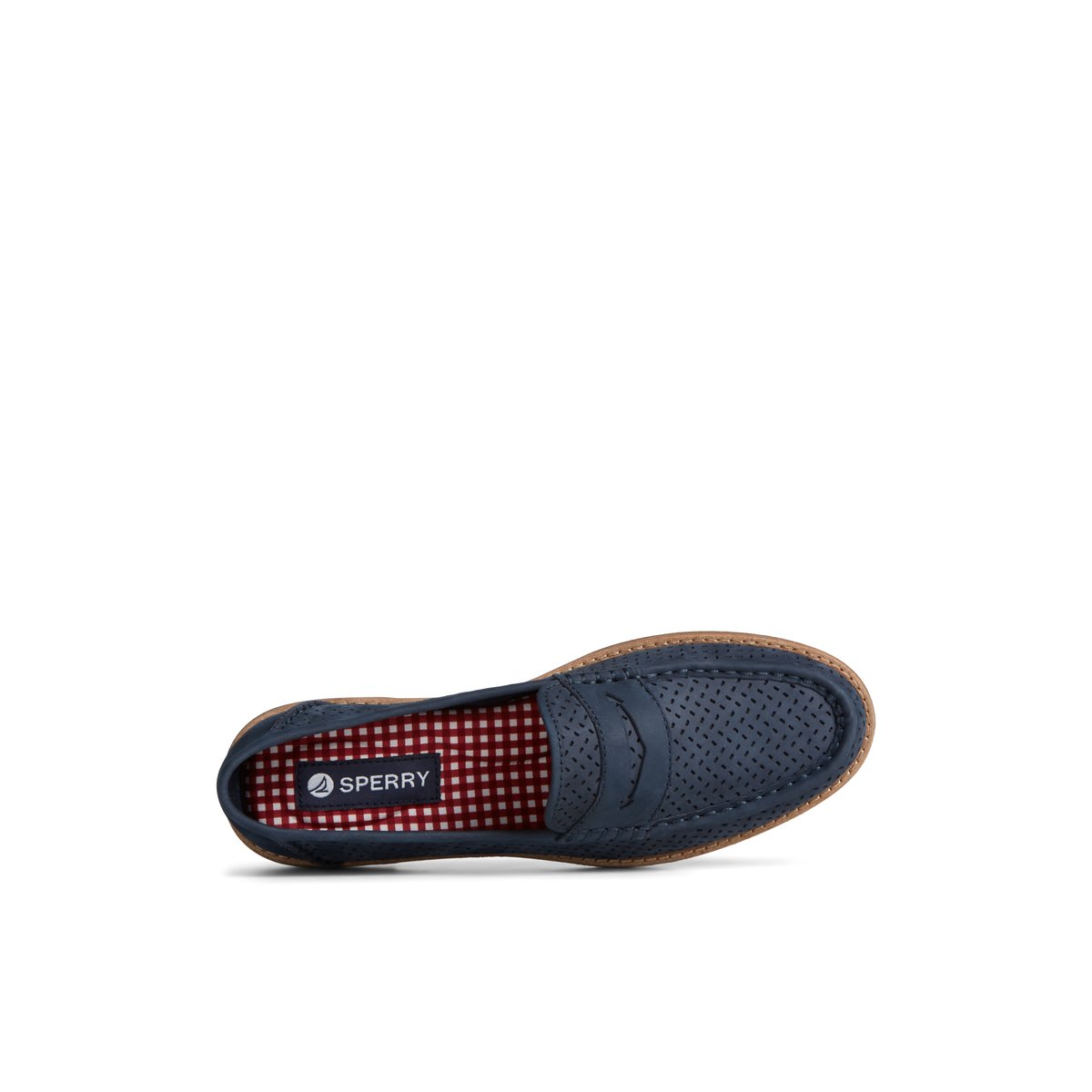 Sperry Seaport Perforated Penny Loafer Navy | ZOBCGI-459