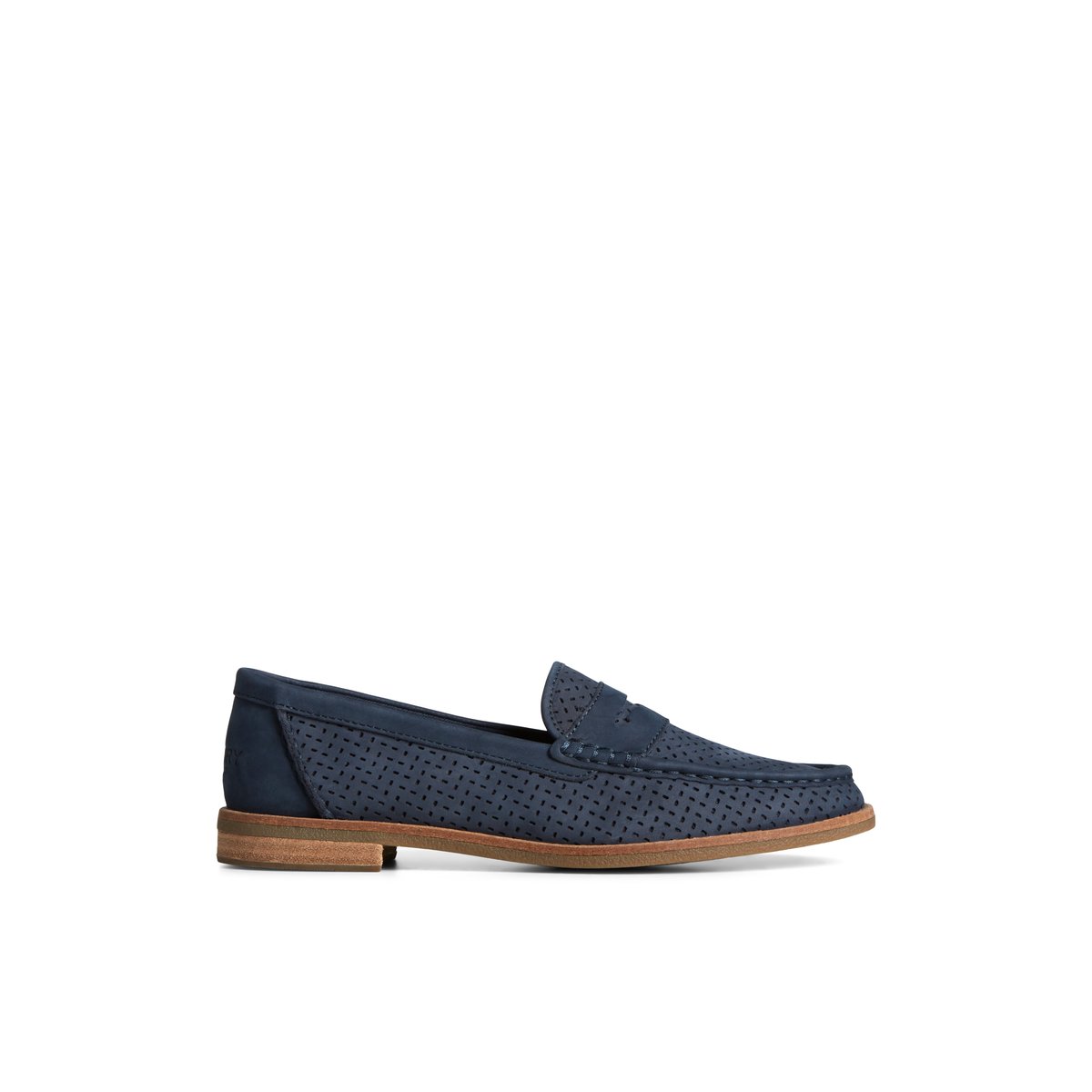 Sperry Seaport Perforated Penny Loafer Navy | ZOBCGI-459