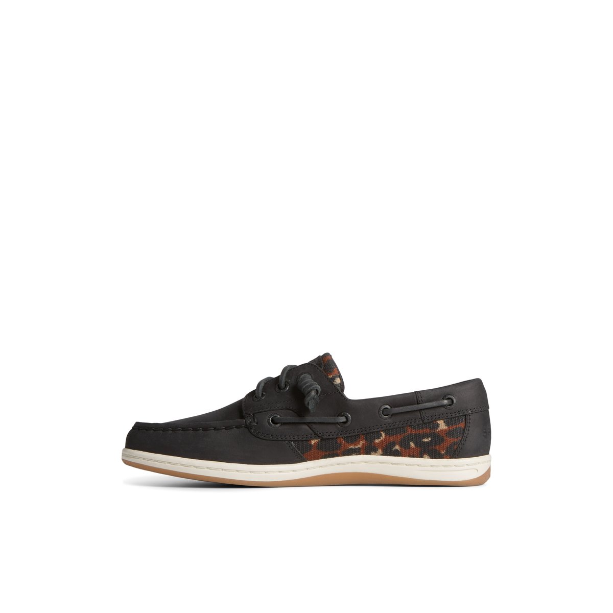 Sperry Songfish Cheetah Boat Shoe Black | WQMCGE-615