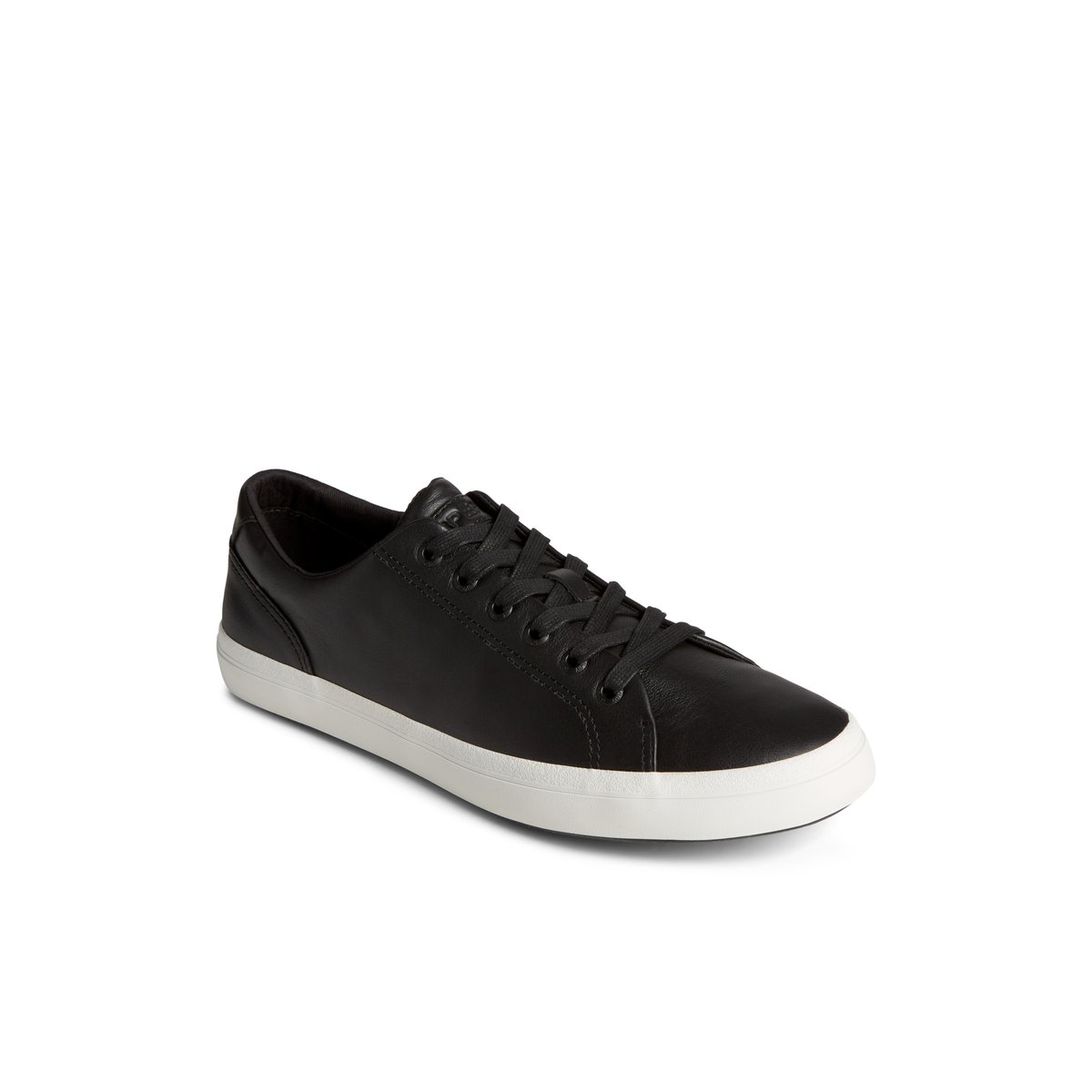 Sperry Striper II LLT Leather Sneaker Black | IYPEOQ-289