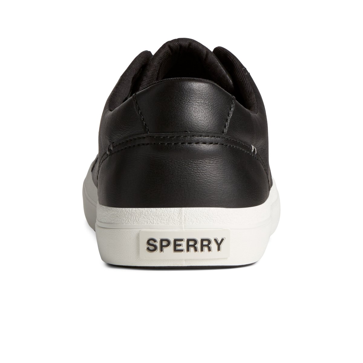 Sperry Striper II LLT Leather Sneaker Black | IYPEOQ-289