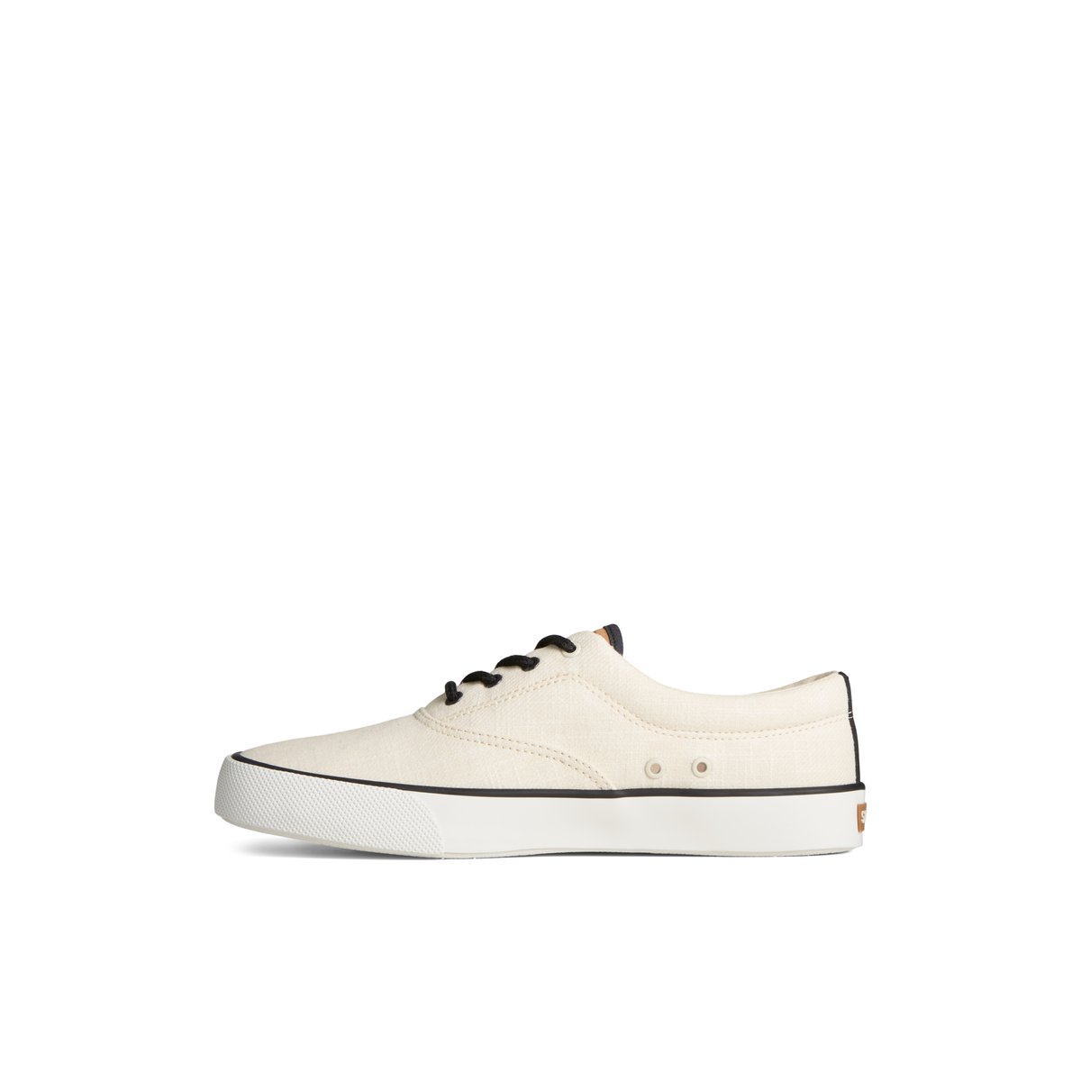 Sperry Striper II Slub Linen Sneaker White | LENVMG-105