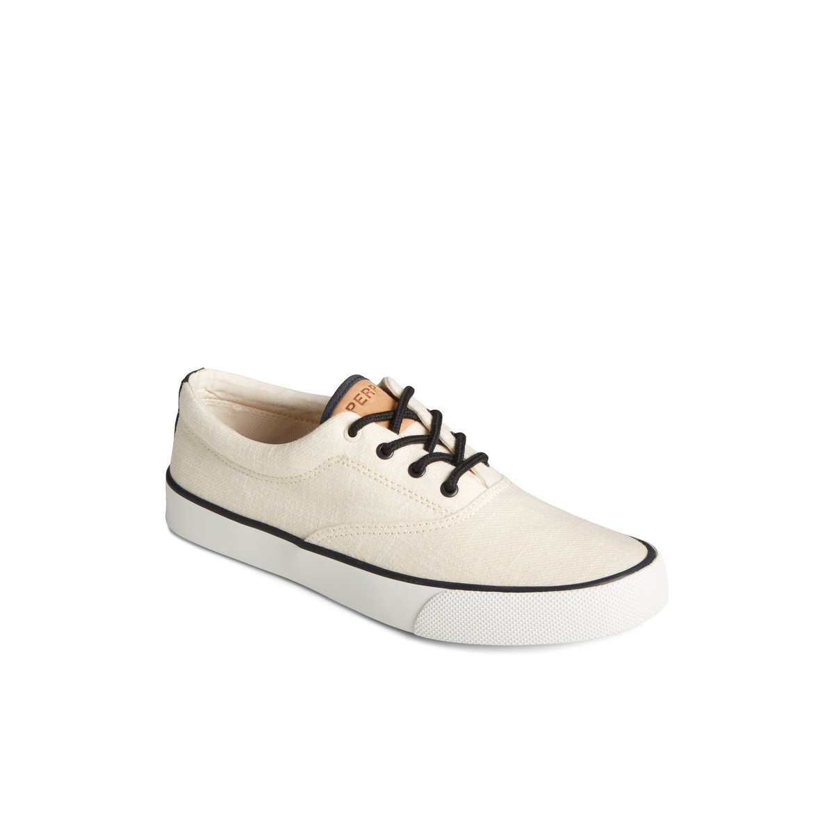 Sperry Striper II Slub Linen Sneaker White | LENVMG-105