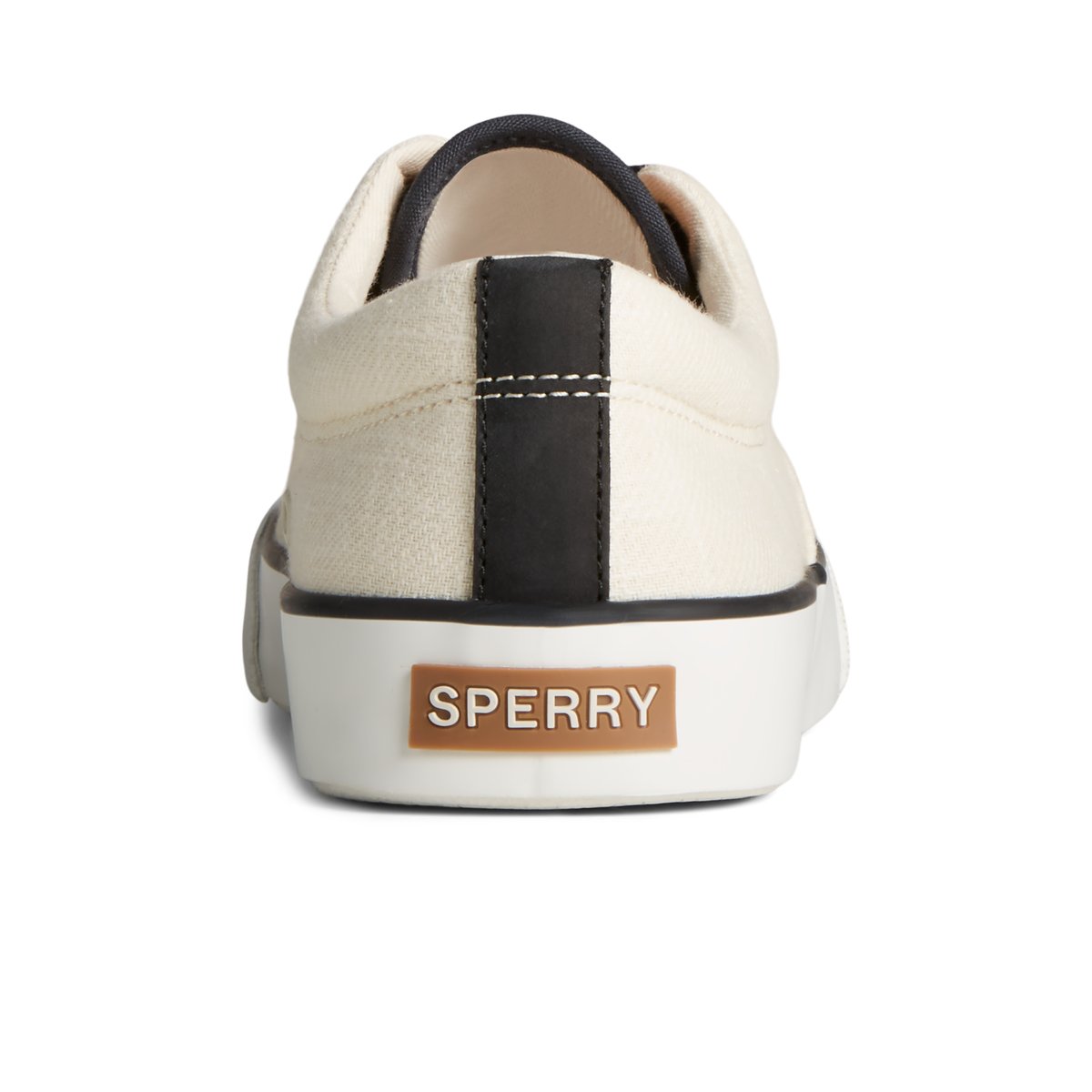 Sperry Striper II Slub Linen Sneaker White | LENVMG-105