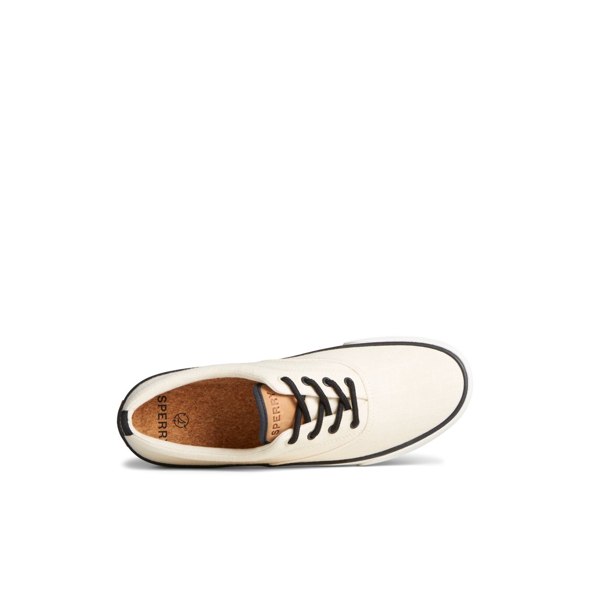 Sperry Striper II Slub Linen Sneaker White | LENVMG-105